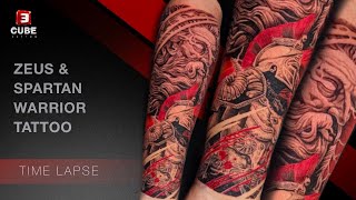 Zeus & Spartan Warrior Tattoo